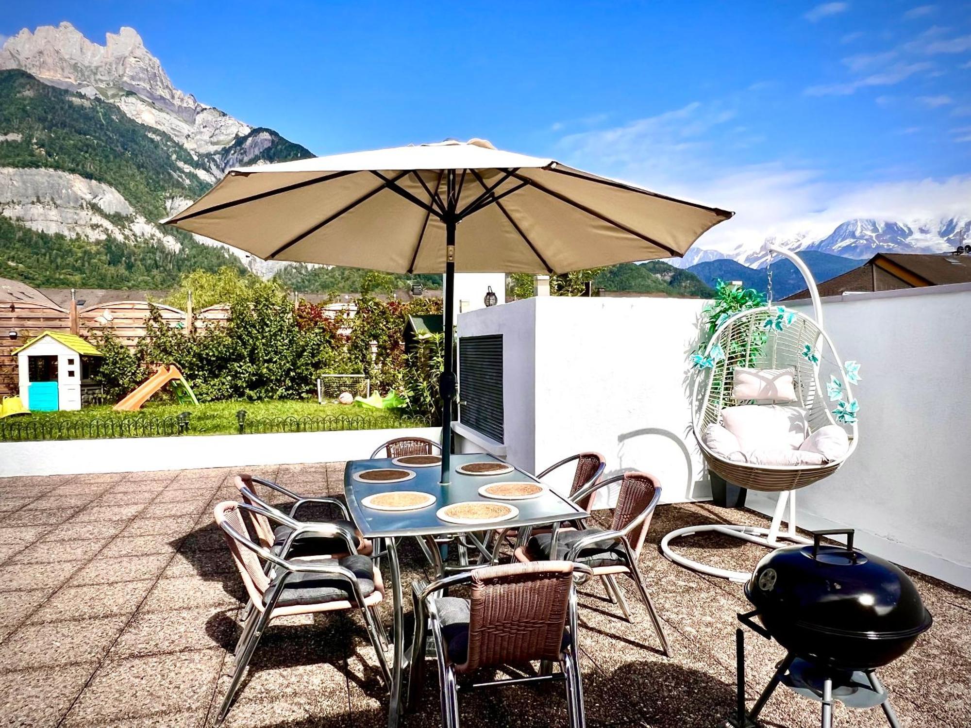 Rooftop 1 - Jacuzzi privé au pied du Monte-blanco Sallanches Extérieur photo