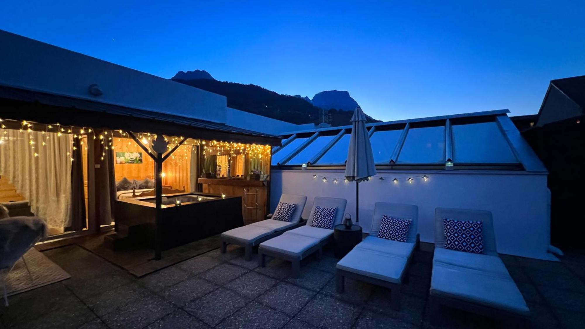 Rooftop 1 - Jacuzzi privé au pied du Monte-blanco Sallanches Extérieur photo
